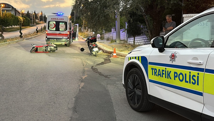 Kütahya’da motosiklet kaldırıma çarptı: 1 ağır yaralı