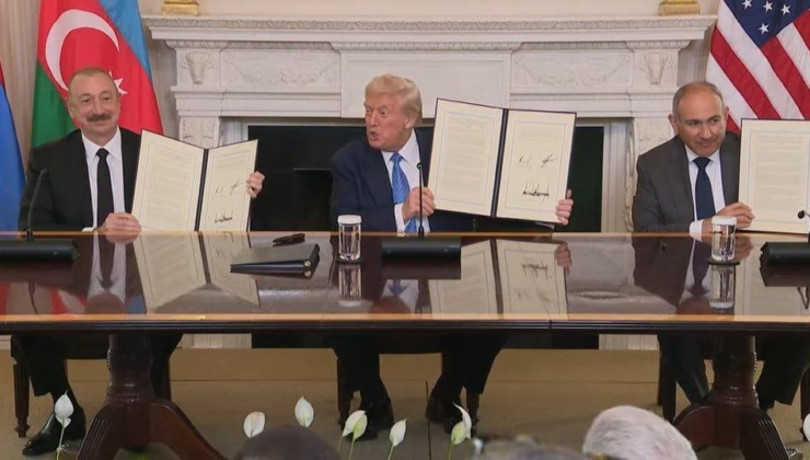 Trump-Paşinyan-Aliyev üçlü zirvesi! Ermenistan ve Azerbaycan barış anlaşması yaptı