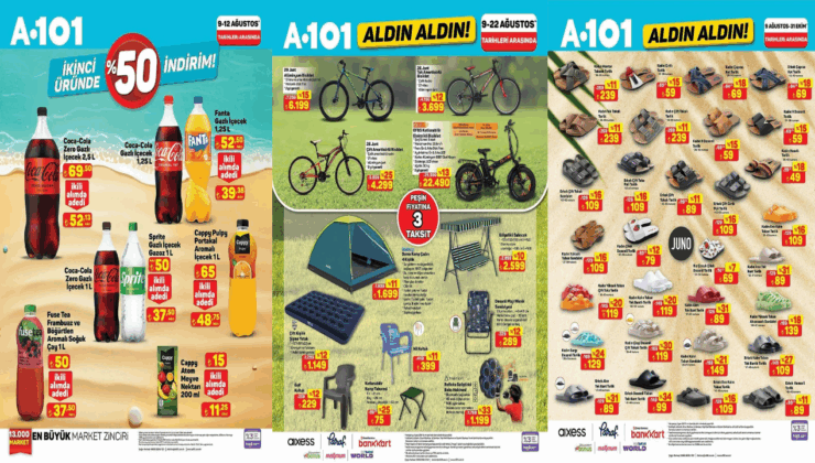 A101 market 09-12 Ağustos 2025 indirim kataloğu yayımlandı! A101'de hangi ürünlerde indirim var?