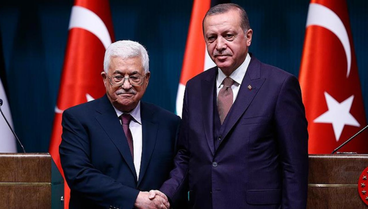 Cumhurbaşkanı Erdoğan, Filistin Devlet Başkanı Abbas ile görüştü