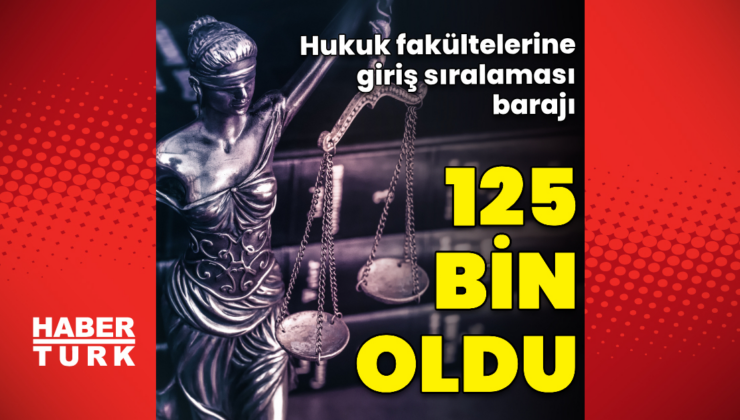 Hukuk fakültelerine giriş sıralaması barajı 125 bin oldu