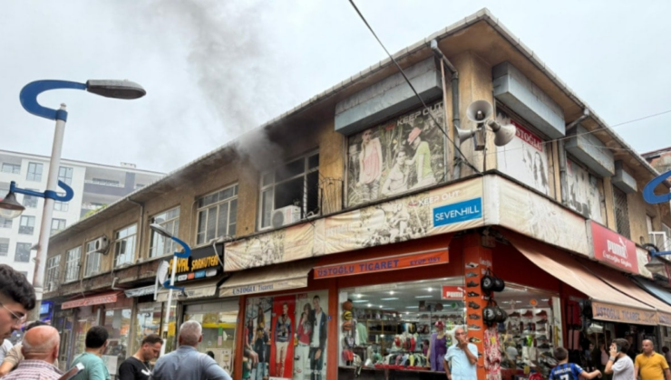 Rize’de elektrik dağıtım şirketinin ofisi küle döndü