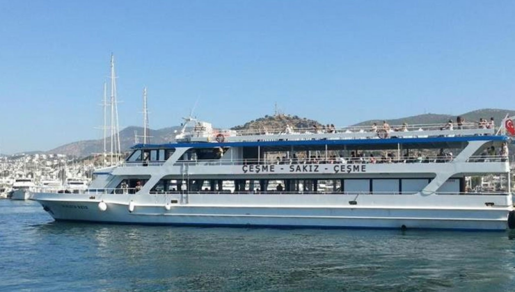 Çeşme-Sakız seferinde gemi kazası