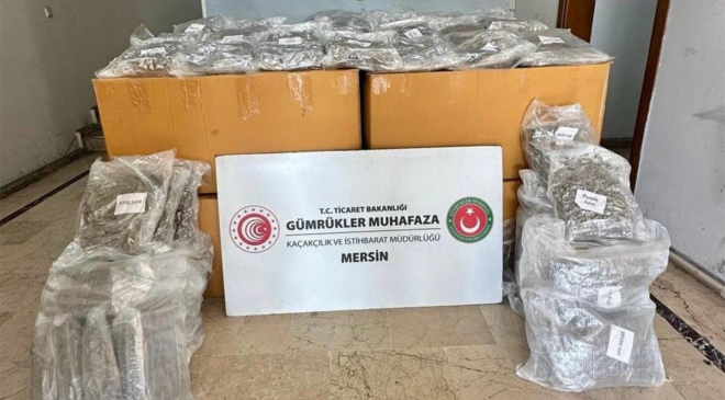 Mersin Limanı'nda ele geçirildi: Tam 587 kilo