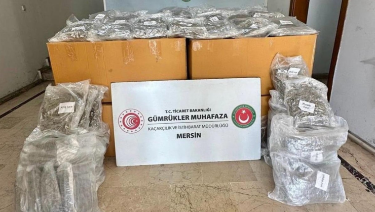 Mersin Limanı'nda ele geçirildi: Tam 587 kilo