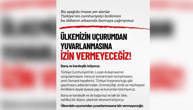 Cumhuriyetçi aydınlardan imza kampanyası