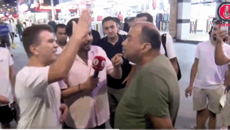 Sokak röportajında Atatürk’e, ‘Ermeni’ diyen kişiyi vatandaşlar dövdü (Video)