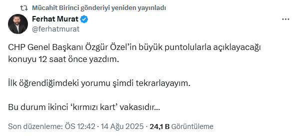 Son Dakika… Özel suçlamıştı, Mücahit Birinci'den ilk açıklama
