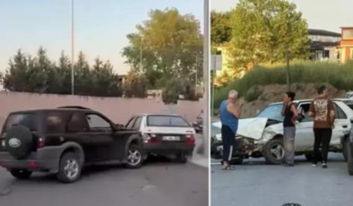 Geri alıp defalarca kez çarptı: Öfkeli kadın cipiyle kocasının arabasını perte çıkartı