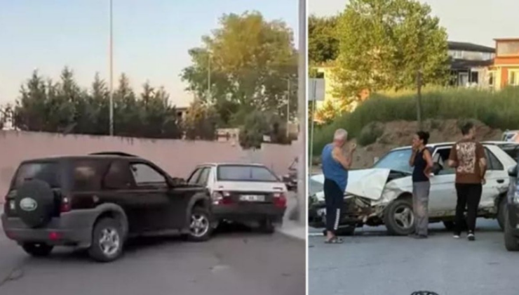 Geri alıp defalarca kez çarptı: Öfkeli kadın cipiyle kocasının arabasını perte çıkartı