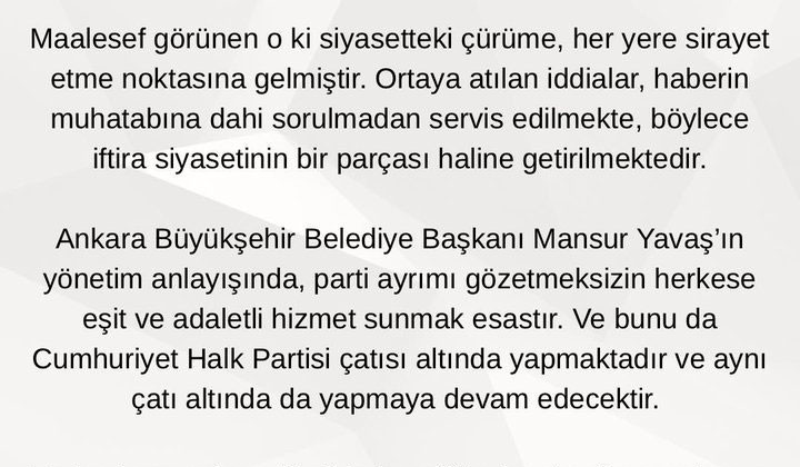Mansur Yavaş'tan 'AK Parti'ye geçecek' iddiasına yanıt