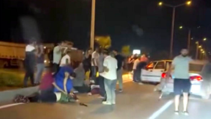 Anne-kız yolun karışına geçmeye çalıştı, ortalık savaş alanına döndü