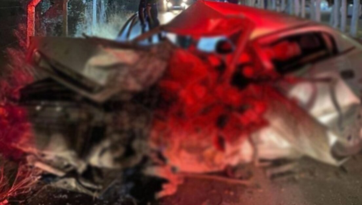 Ağaca çarpan otomobilin sürücüsü öldü