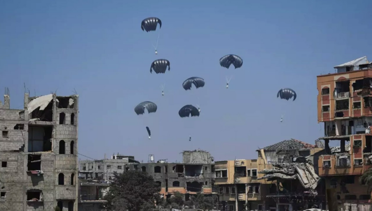 Ürdün: Gazze Şeridi'ne 5 kez havadan insani yardım malzemesi indirildi
