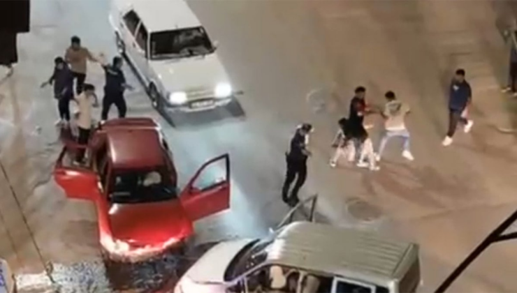 Kaza sonrası ortalık karıştı, polis gazla müdahale etti
