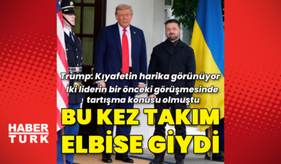 Zelenskiy bu kez takım elbise giydi