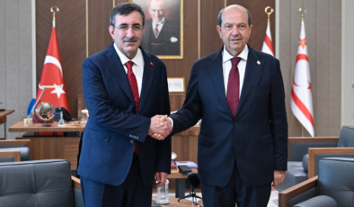 Cumhurbaşkanı Yardımcısı Yılmaz, KKTC Cumhurbaşkanı Tatar ile görüştü