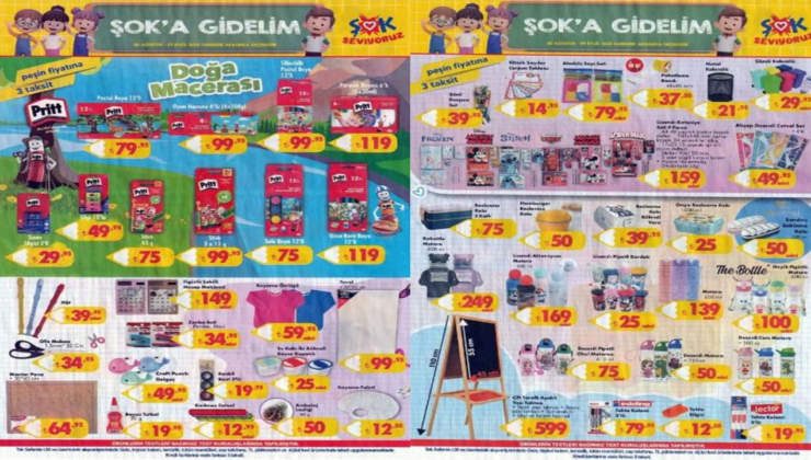 ŞOK'a 20 Ağustos Çarşamba günü Dijital Yazı Tahtası geliyor! (ŞOK 20 AĞUSTOS-9 EYLÜL KATALOĞU)