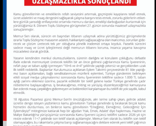 Memur zammında anlaşma sağlanamadı: Hakem Heyeti Devrede
