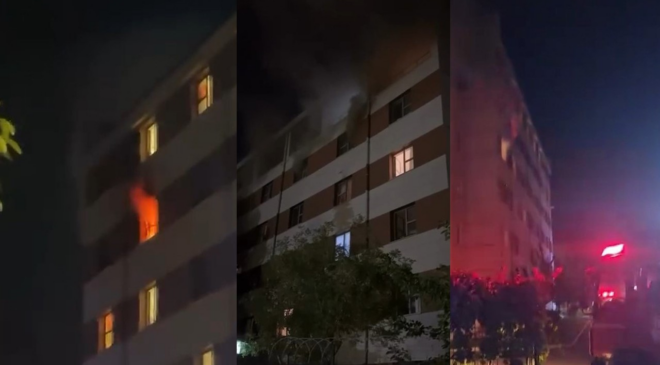 Bursa’da öğrenci yurdunda yangın
