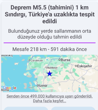 Yanlış deprem bildirimi 01.10'da milyonlarca kişiyi uykusundan uyandırdı