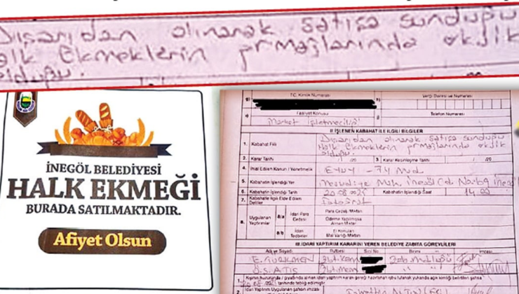Ürettiği ekmek için ceza kesen belediye