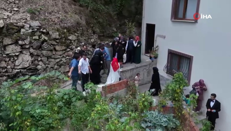 Düğündeki dehşet drone kamerasında!