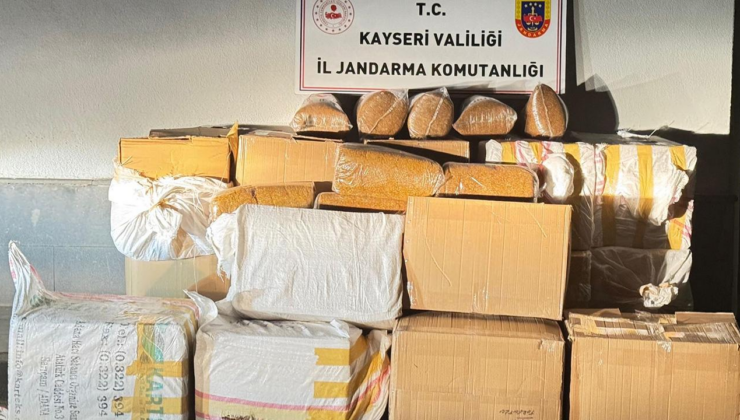 Şüpheli yolcu otobüsünden 750 kilogram kaçak tütün çıktı