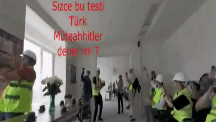 Müteahhit ve inşaat çalışanları deprem testi yaptı: 'Sizce Türk müteahhitler bu testi dener mi?' diye sordular