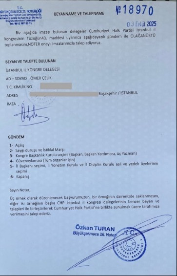 CHP İstanbul İl Delegeleri'nden 'olağanüstü kongre' hamlesi - Resim : 1