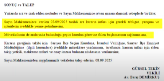 Gürsel Tekin, "göreve başlamasının sağlanması için" mahkemeye başvurdu - Resim : 2
