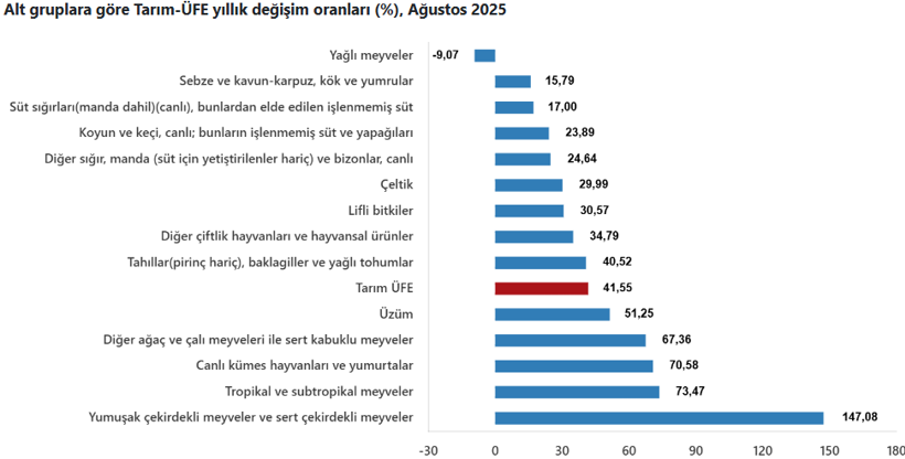 TÜİK açıkladı! Çiftçinin ağustos ayı enflasyonu belli oldu - Resim : 2