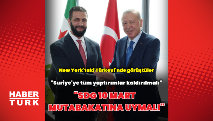 Cumhurbaşkanı Erdoğan Şara ile görüştü