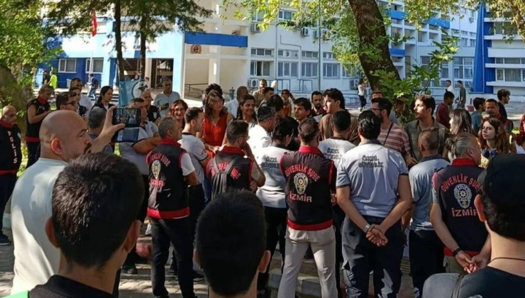 Ege Üniversitesi'nde zamları protesto eden gençlere gözaltı