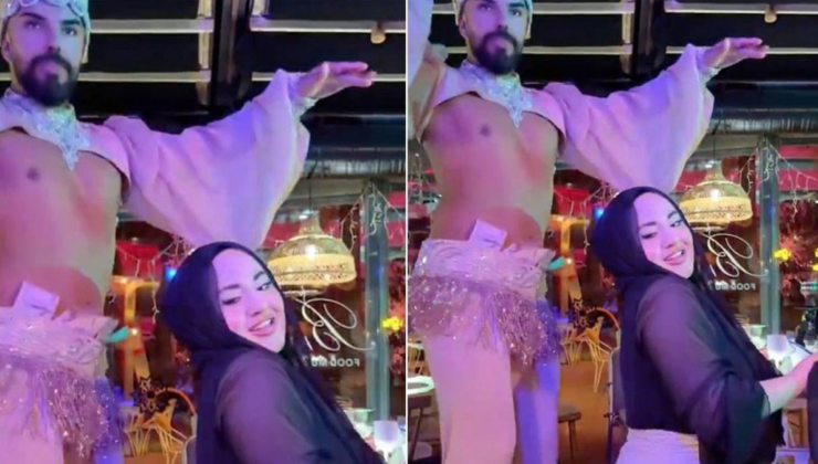 Başörtülü kadının dansına gözaltı kararı