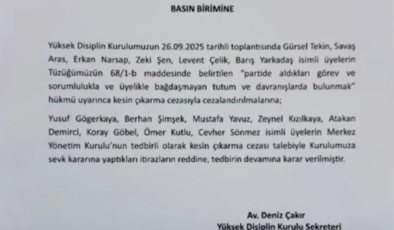 Gürsel Tekin ve Barış Yarkadaş CHP'den ihraç edildi!