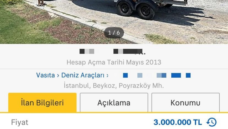 Sadettin Saran'ın çektiği iddia edilen botun satış ilanı viral oldu: Fiyatı şaşkınlık yarattı