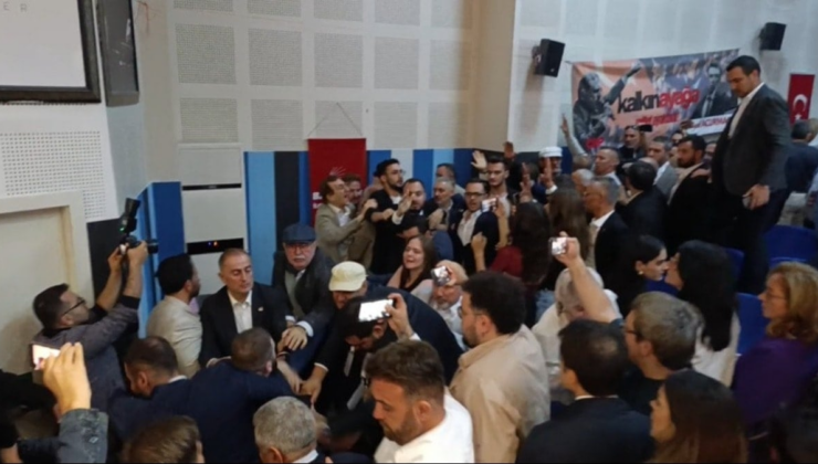 CHP ilçe kongresinde arbede
