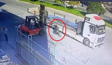 Forkliftin çatalına çarpan çocuk ağır yaralandı