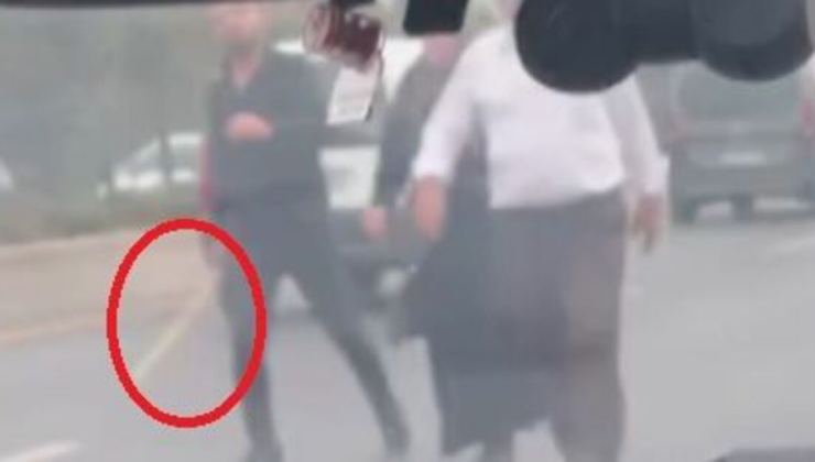 Eli sopalı sürücü yakalandı