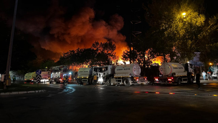 Kayseri'de keçe fabrikasında yangın
