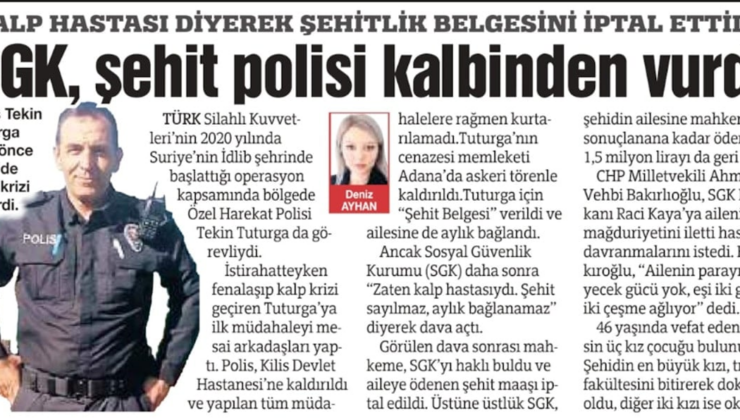 SGK şehit ayıbından dondu
