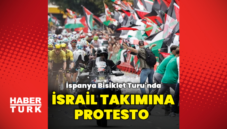 İspanya Bisiklet Turu’nda Filistin protestoları