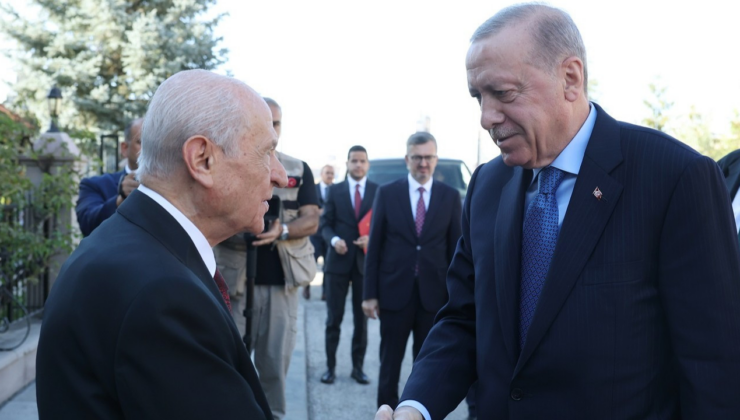 Cumhurbaşkanı Erdoğan, MHP lideri Bahçeli'yle bir araya geldi