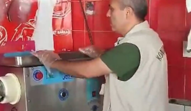 Bozuk etleri kıymaya karıştıran özel düzenek