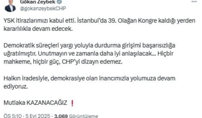 CHP'li Gökan Zeybek'ten YSK kararına ilişkin açıklama