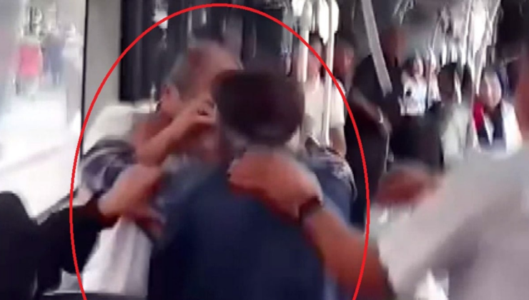 Belediye otobüsüne önce binme kavgası: O anlar kamerada