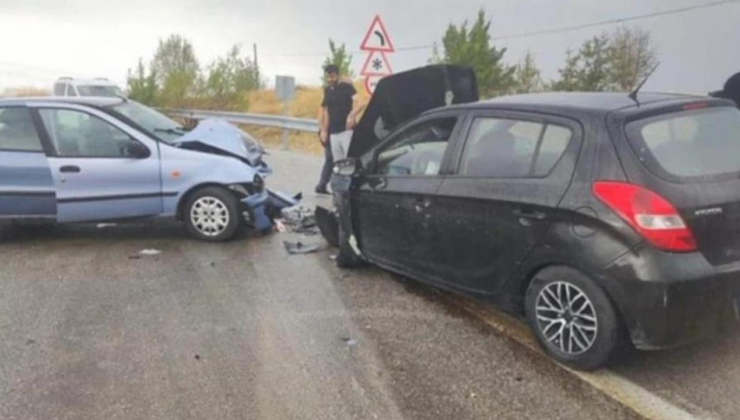 Ankara’da iki otomobil kafa kafaya çarpıştı: 6 yaralı