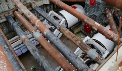 Körfezray Metrosu'nda 2 tünel açma makinesi kazılara başladı