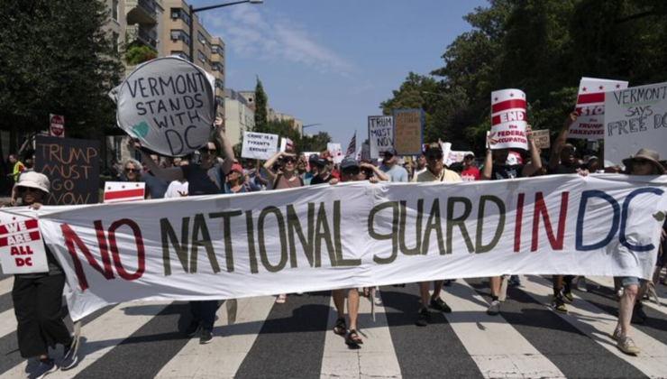 Washington'da Trump protestosu
